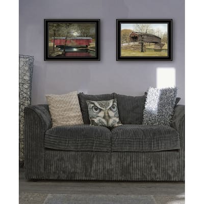 TrendyDecor4U Farmhouse "Bridges" 2-Piece Vignette by Billy Jacobs - Earthtone