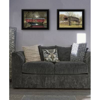 TrendyDecor4U Farmhouse "Bridges" 2-Piece Vignette by Billy Jacobs - Earthtone