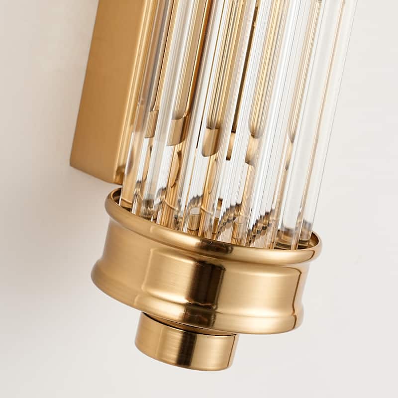 Nordic Postmodern Wall Sconce, European Wall Light in Simple Vintage Glass Crystal