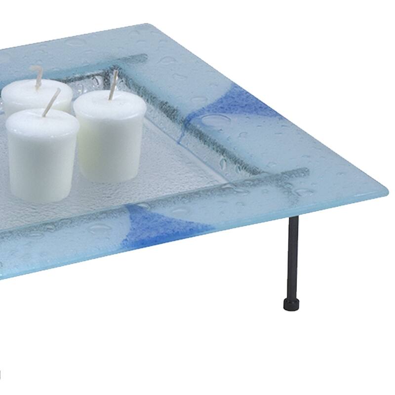 Springdale Lighting Blue Triangle Candle Holder in Blue Finish