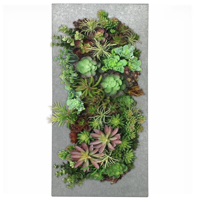 Carson Carrington Tasback Galvanized Steel/ Zinc Succulent Planter - Medium (12 squares) - Aged Zinc
