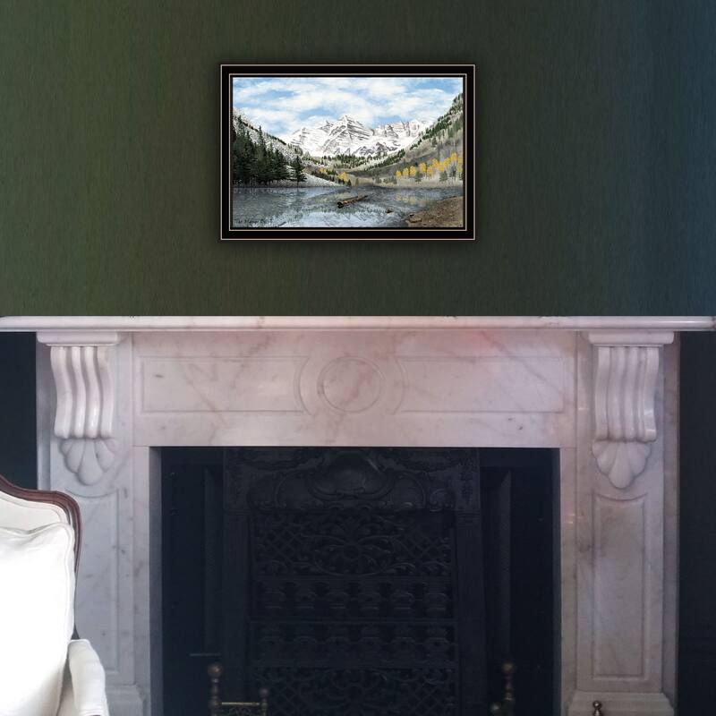 Framed Wall Art - The Maroon Bells, Black Frame