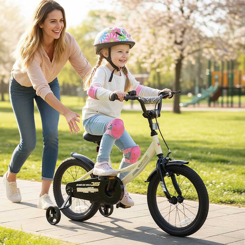 Costway 14" Kids Bike with Removable Training Wheels Adjustable Seat & - See Details