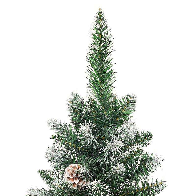vidaXL Christmas Tree Party Decoration Artificial Slim Tree with Stand PVC