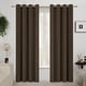 preview thumbnail 21 of 85, Deconovo Velvet Blackout Curtains, 2 Panels, Thermal Insulated 52x63 Inch - Brown