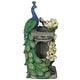 preview thumbnail 6 of 17, Resin Blue and Green Peacock Outdoor Fountain with LED Light - 31.69" H