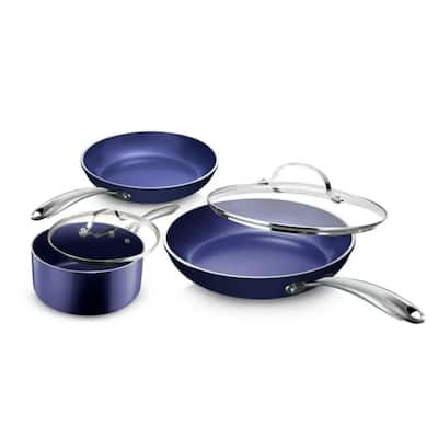 Blue 5 Piece Cookware Set