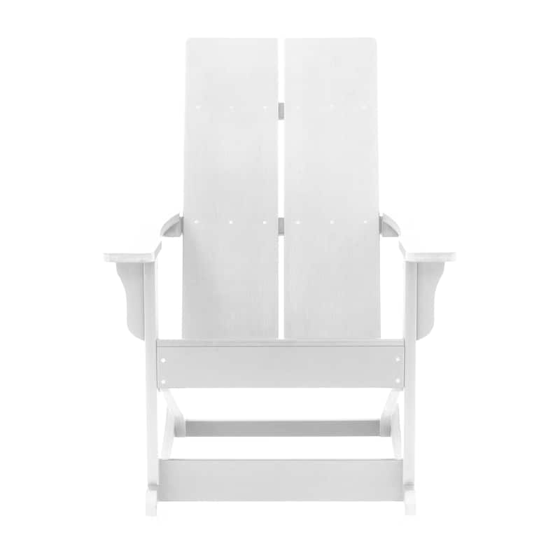 Indoor/Outdoor modern 2-Slat Adirondack Poly Resin Rockers - Set of 2