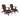 POLYWOOD Seashell Adirondack Set with Ottomans