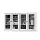 preview thumbnail 75 of 75, 100% Solid Wood Sideboard with Glass or Solid Wood Doors by Palace Imports - 64" x 35.75"