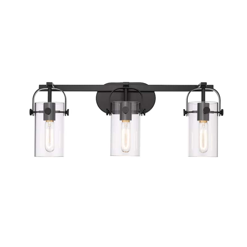 Innovations Lighting Pilaster II Cylinder - 3 Light 7" Wall-Mounted Bath Vanity Light