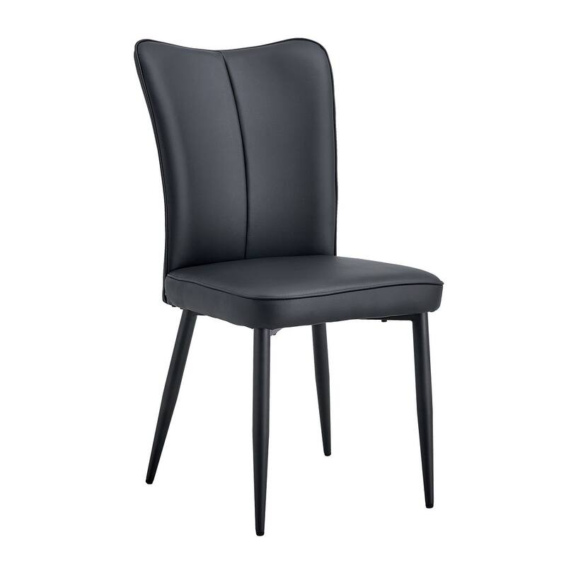 Modern PU Leather Minimalist Dining Chairs Set of 4