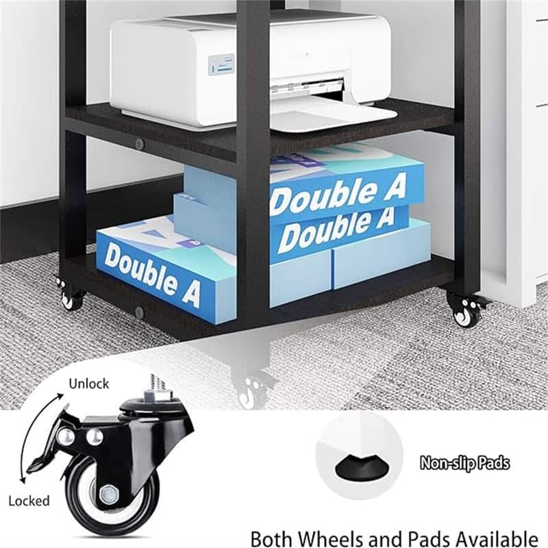 3-Tier Laser Printer Cart - 19.7 x 19.7 x 22.6