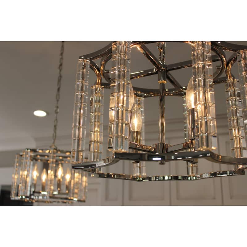 Crystorama Lighting Group Carson 4 Light 16" Wide Cage Chandelier with