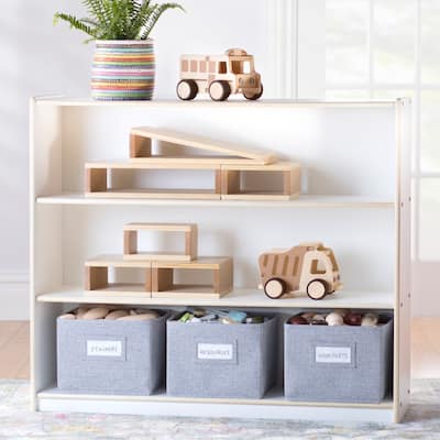 Guidecraft EdQ Essentials Three Shelf Open Storage 36"