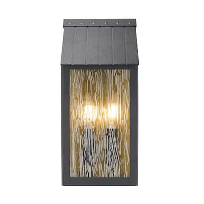 Artcraft Point Outdoor Wall Sconce - Black and Brass