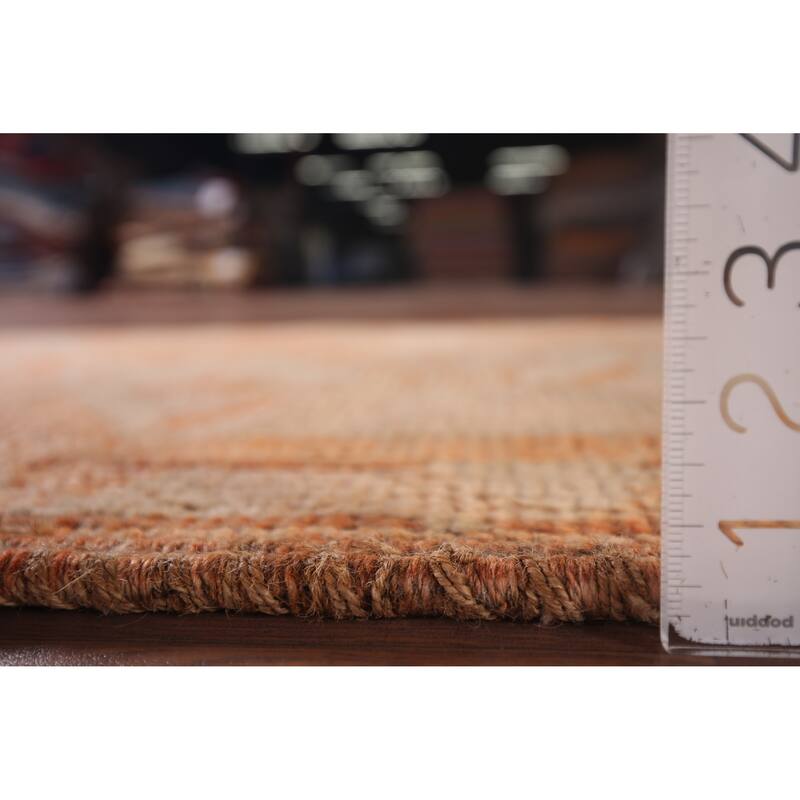Transitional Oushak Turkish Vintage Runner Rug Handmade Wool Carpet - 2'10"x 11'2"