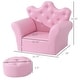 preview thumbnail 6 of 4, Crown-shaped Backrest Kids Sofa with Footstool