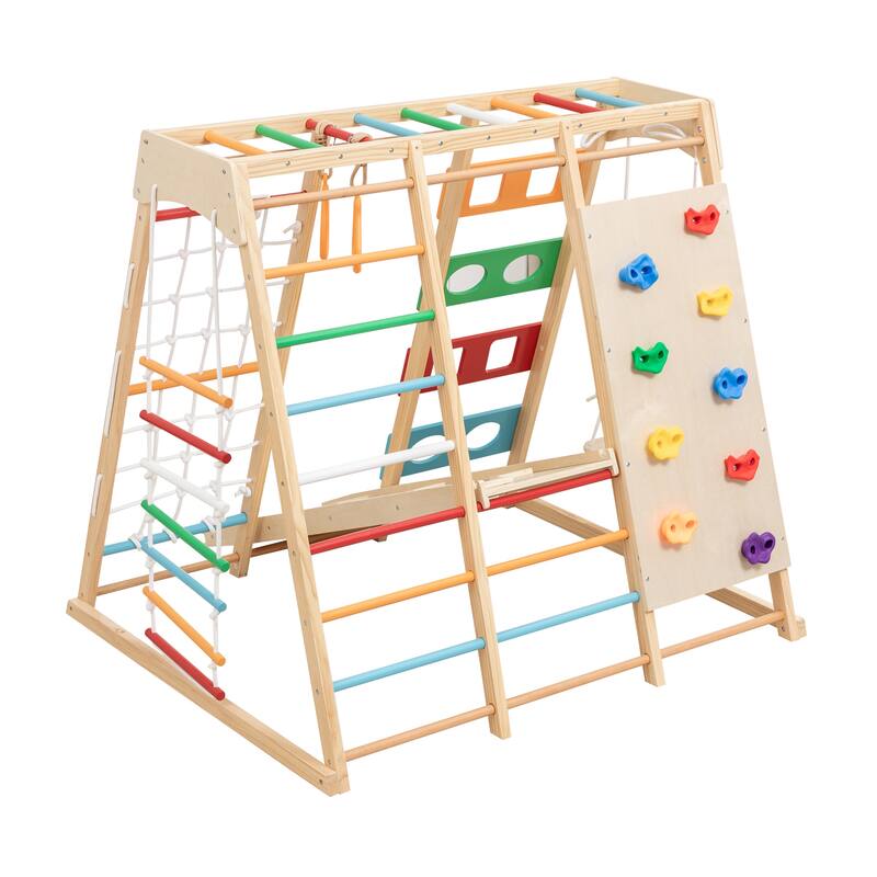 2-in-1 Slide & Climb Set, 9-in-1 Outdoor Playset for Motor Skills, Fun & Safe Play