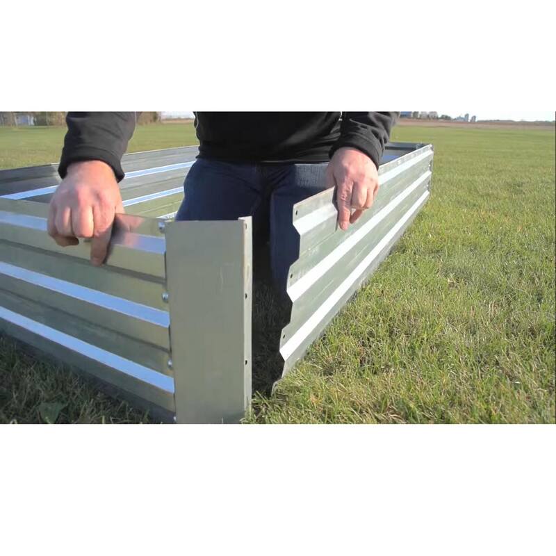 DreamPatio Dama 6 ft x 3 ft Galvanized Steel Planter Box