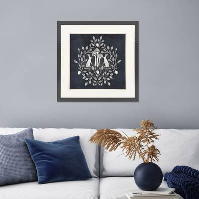 Paragon Rabbits and Mushrooms V Framed Art