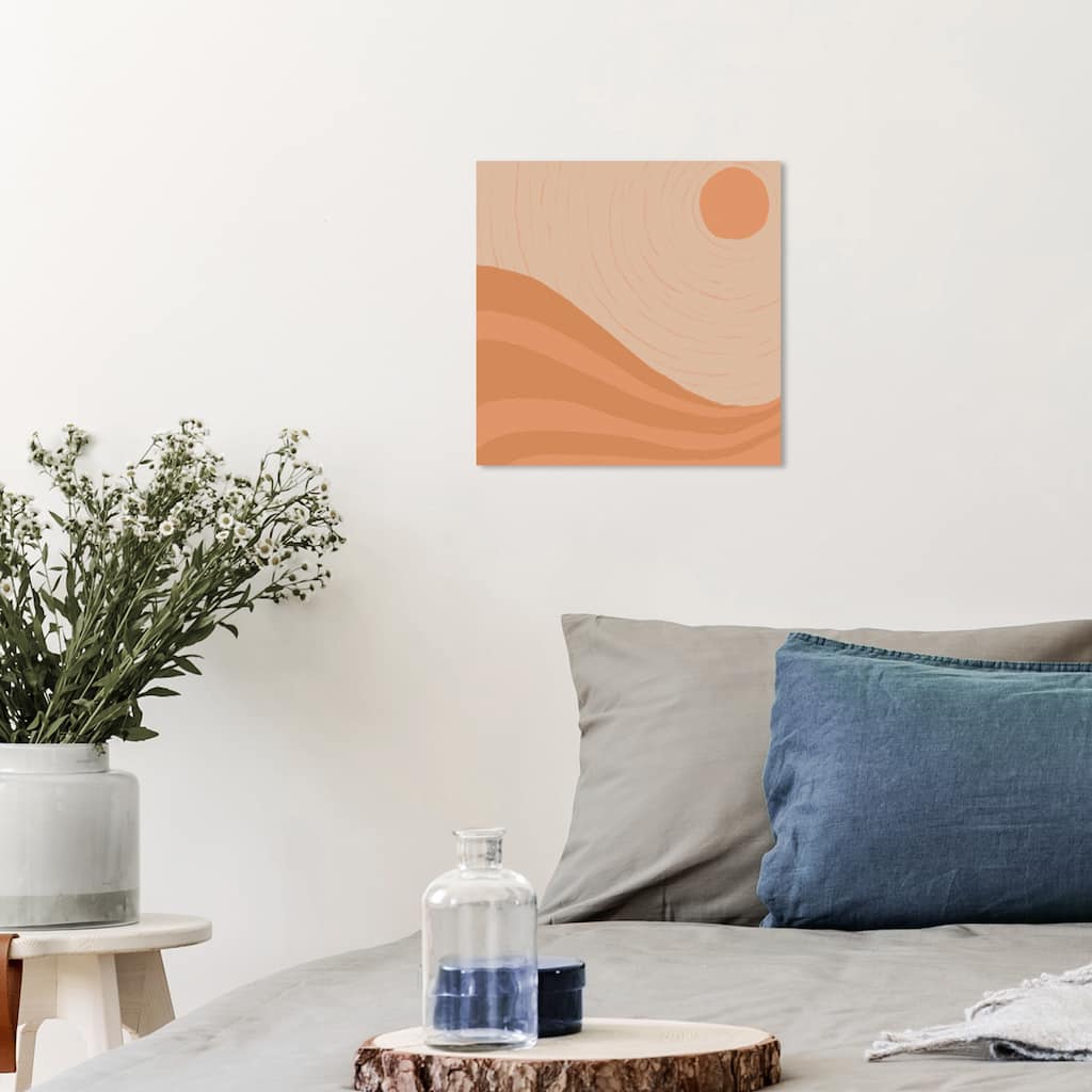 Wynwood Studio Canvas Nature and Landscape Dunes in the sun Orange and Bohemian & Eclectic Wall Art Canvas Print