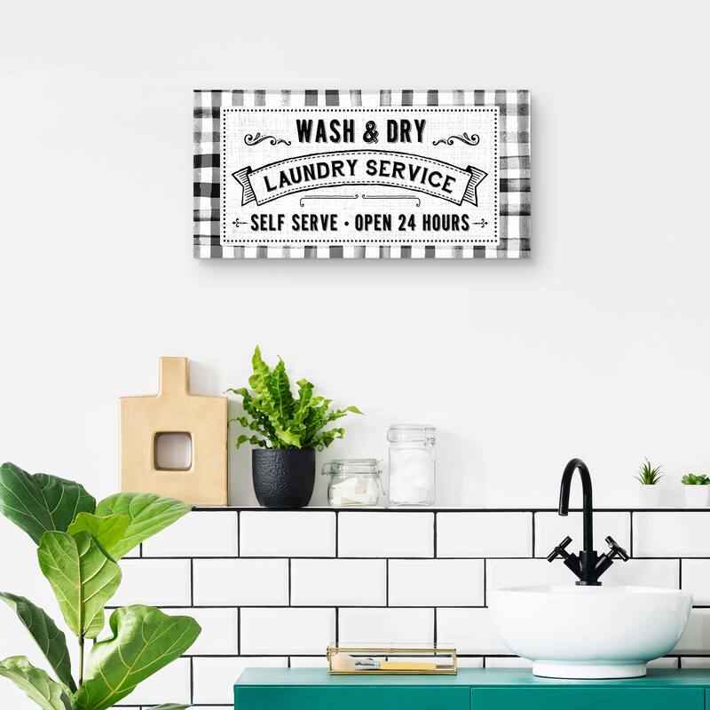 Wash & Dry Service Canvas Art Print