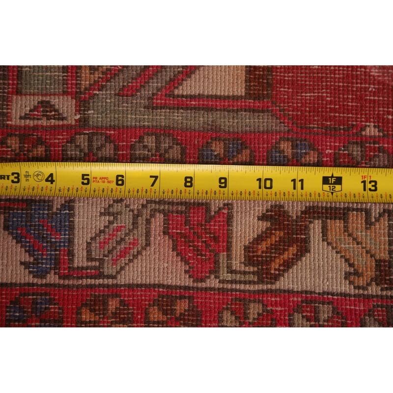 Meshkin Persian Vintage Area Rug Handmade Wool Carpet - 4'8" x 10'6"