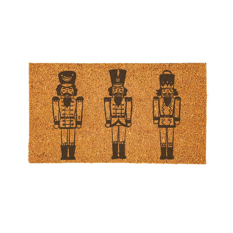 Three Nutcrackers Coir Door Mat - 28" x 16"
