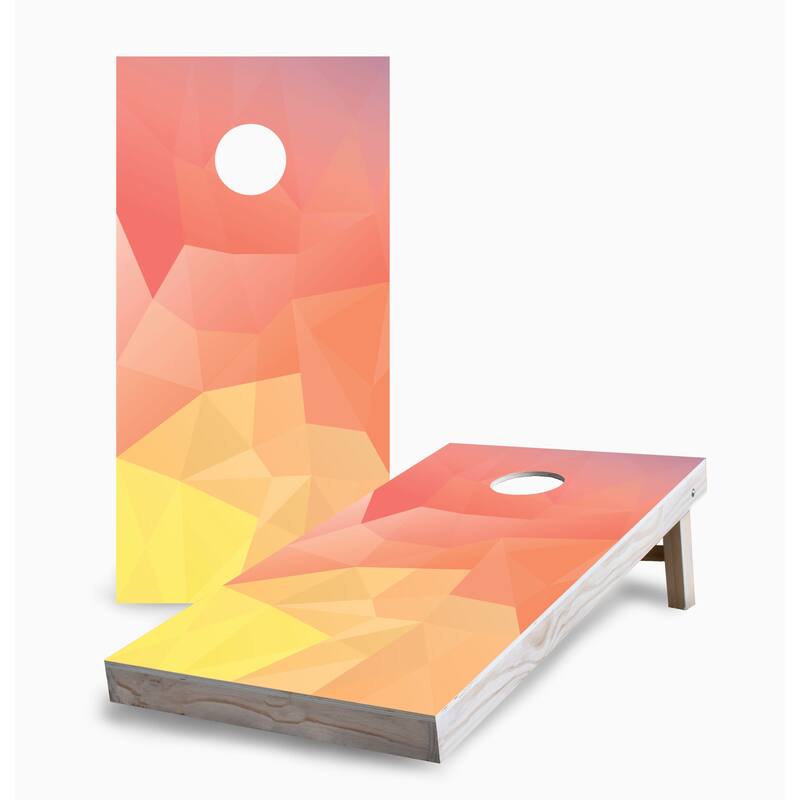 Sunrise Mosaic Corn Hole Board Set with Carry Case - 16 Years and Up