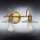preview thumbnail 3 of 5, Luxury Vintage Bath Vanity Light, 6.5"H x 16.5"W, with Farmhouse Style, Olde Brass, by Urban Ambiance