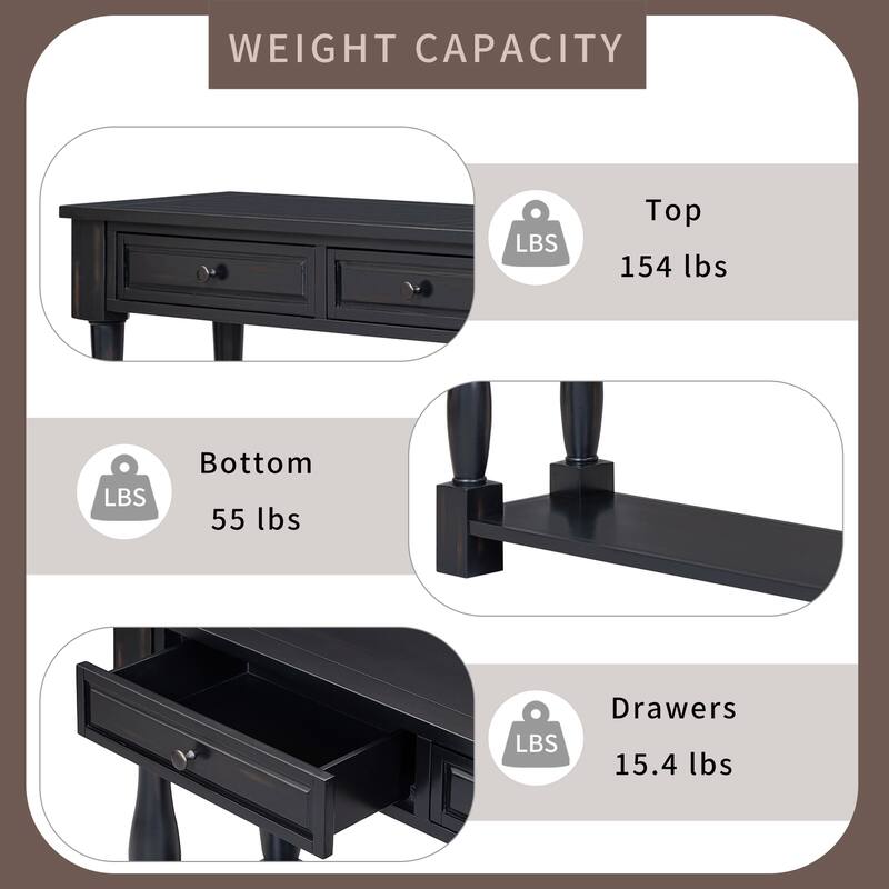 Console Table Long Sofa Table Easy Assembly