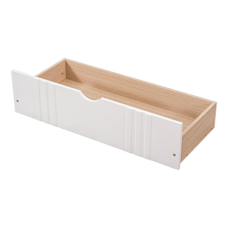 Full Size Daybed with Two Storage Drawers - Wood Frame and Multi-Functional Design