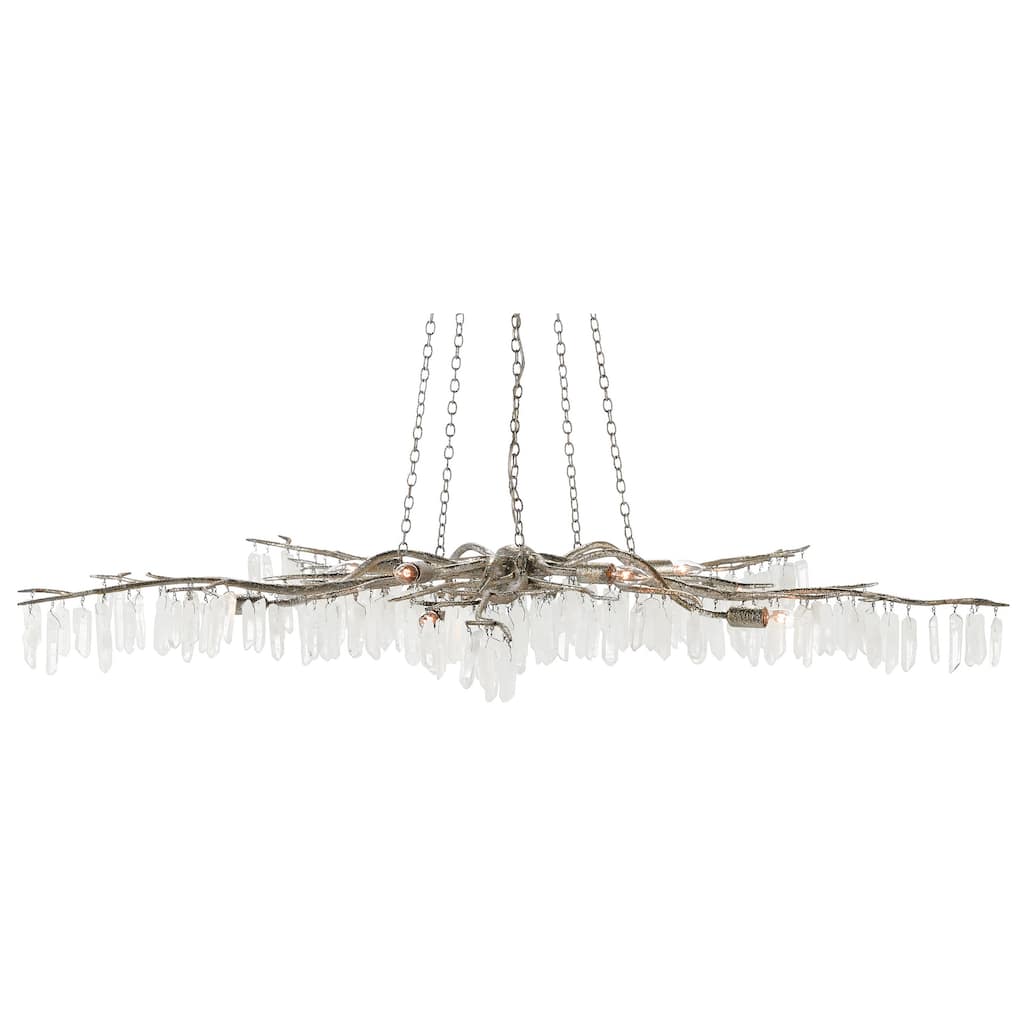 Currey & Company Forest Light Silver Chandelier - 8"h x 62"dia