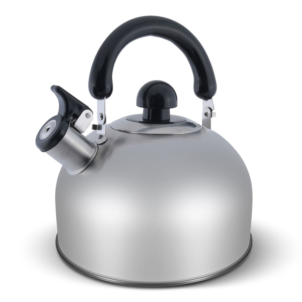 Creative Home Symphony 2.6 Quart Stainless Steel Whistling Tea Kettle with  Aluminum Capsulated Bottom, Plum Color - On Sale - Bed Bath & Beyond -  10659730