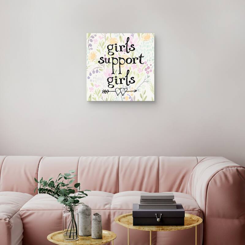 Girls Support Girls 2 by Nikki Chu Canvas Art Print