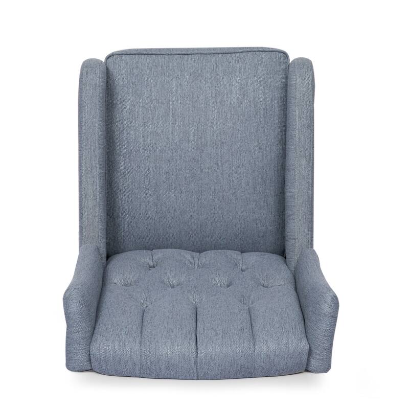 360° Rotation Lounge Chair with Classic Style for Living Room or Bedroom, Lever-Control Recliner for Reading & Relaxation