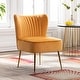 preview thumbnail 36 of 82, Haven Contemporary Velvet Upholstered Accent Chair Gold