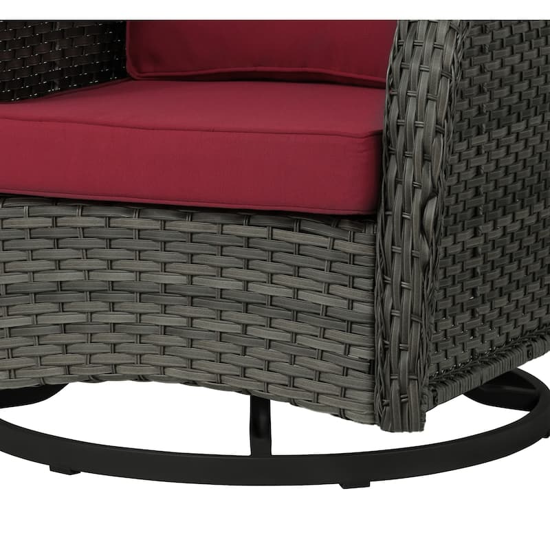 Outdoor Swivel Rocker Patio Rattan Chair