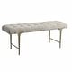 preview thumbnail 3 of 4, Uttermost Imperial Upholstered Gray Bench - 48 W X 19 H X 16 D (in)