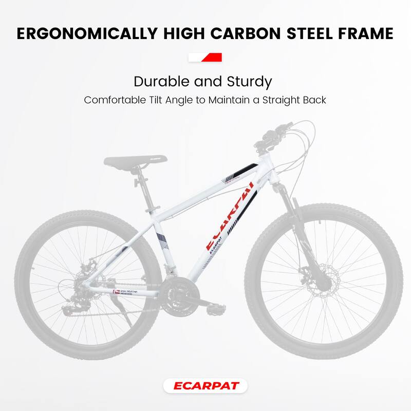 27 Inch Mountain Bike 21 Speed, Suspension Fork, Aluminum Frame Disc Brake, Mountain biking for both men and women