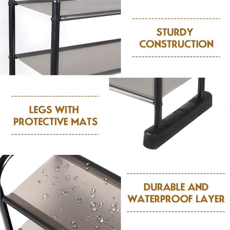 10 Tier Free Standing Shoes Rack Space Saving Shoes Organizer
