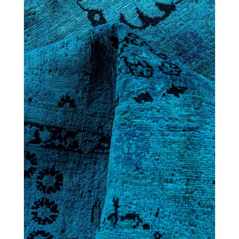 Contemporary Overdyed Wool Hand Knotted Area Rug - 4' 7" x 7' 4"