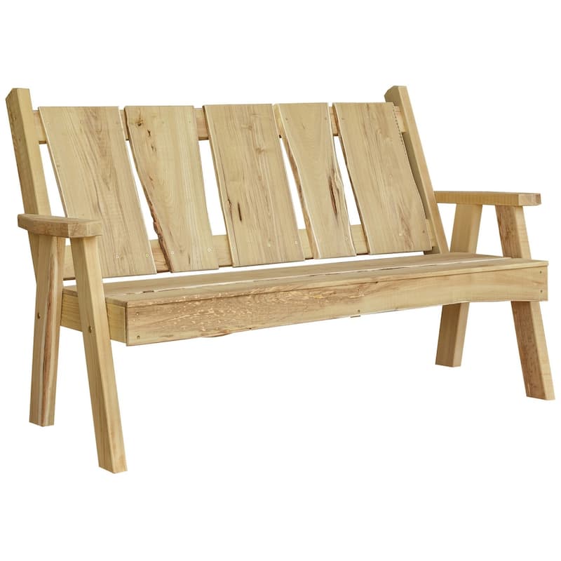 Live Edge Locust Wood 5' Timberland Garden Bench