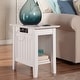 preview thumbnail 23 of 33, AFI Nantucket Chair Side Table with Built-in Charger