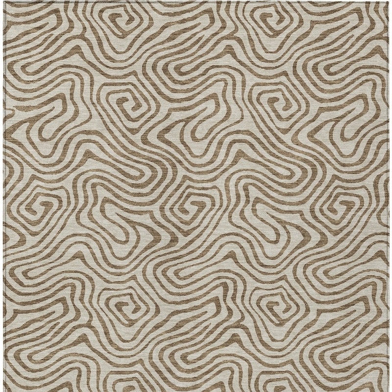 HomeRoots Abstract Transitional Rectangle Outdoor Rug