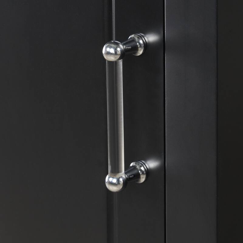 Freestanding Tall Bathroom Cabinet with 2 Spacious Drawers, Storage Cabinet, Sleek Acrylic Handles and Adjustable Shelves