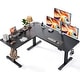 preview thumbnail 30 of 30, SIAGO 75" L-Shaped Standing Desk Electric Corner Standing Desk Adjustable Office Computer Desks 63"x55" - Black