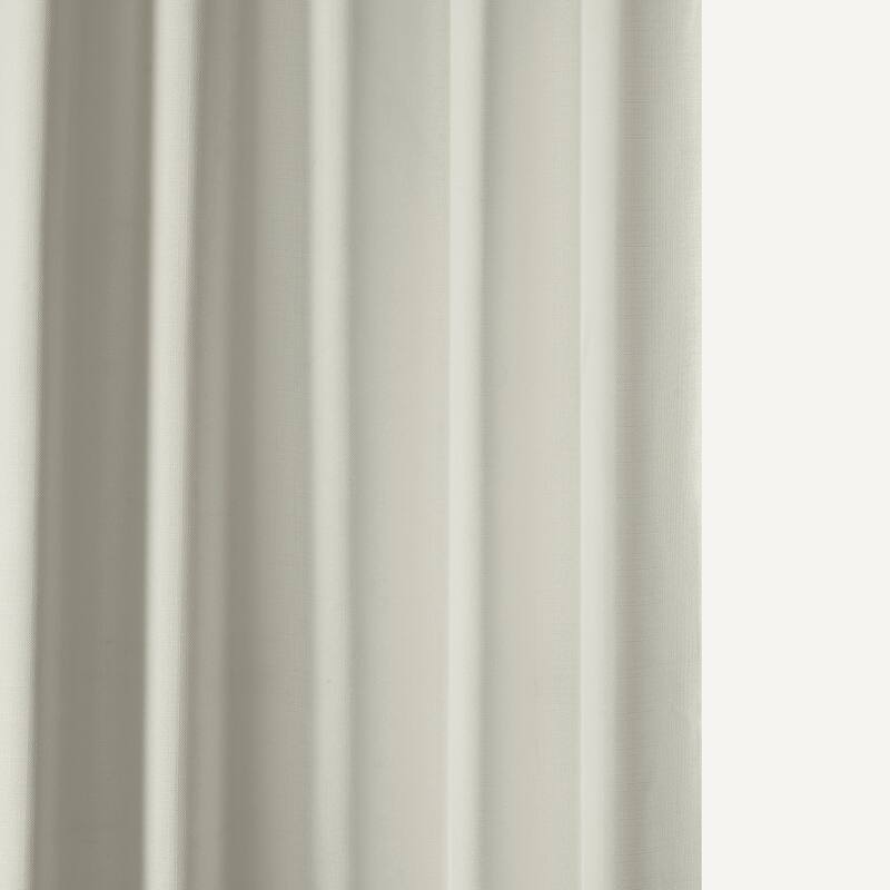 Exclusive Fabrics Italian Faux Linen Room Darkening Curtains (1 Panel) - Sophisticated Drapery for Versatile Décor
