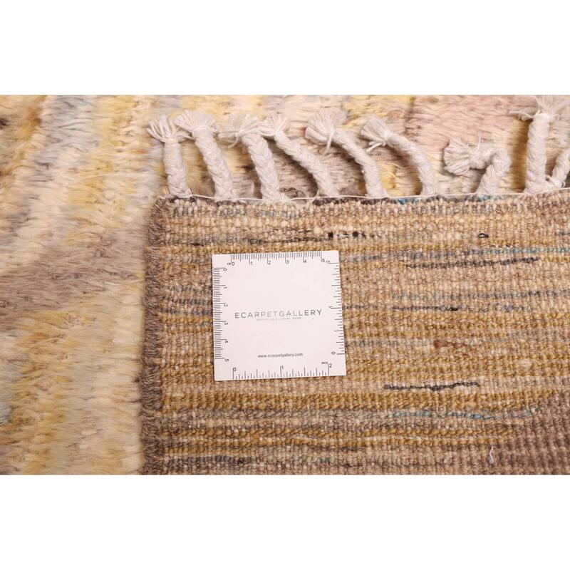 ECARPETGALLERY Hand-knotted Pak Finest Marrakesh Light Gold Wool Rug - 8'6 x 9'3